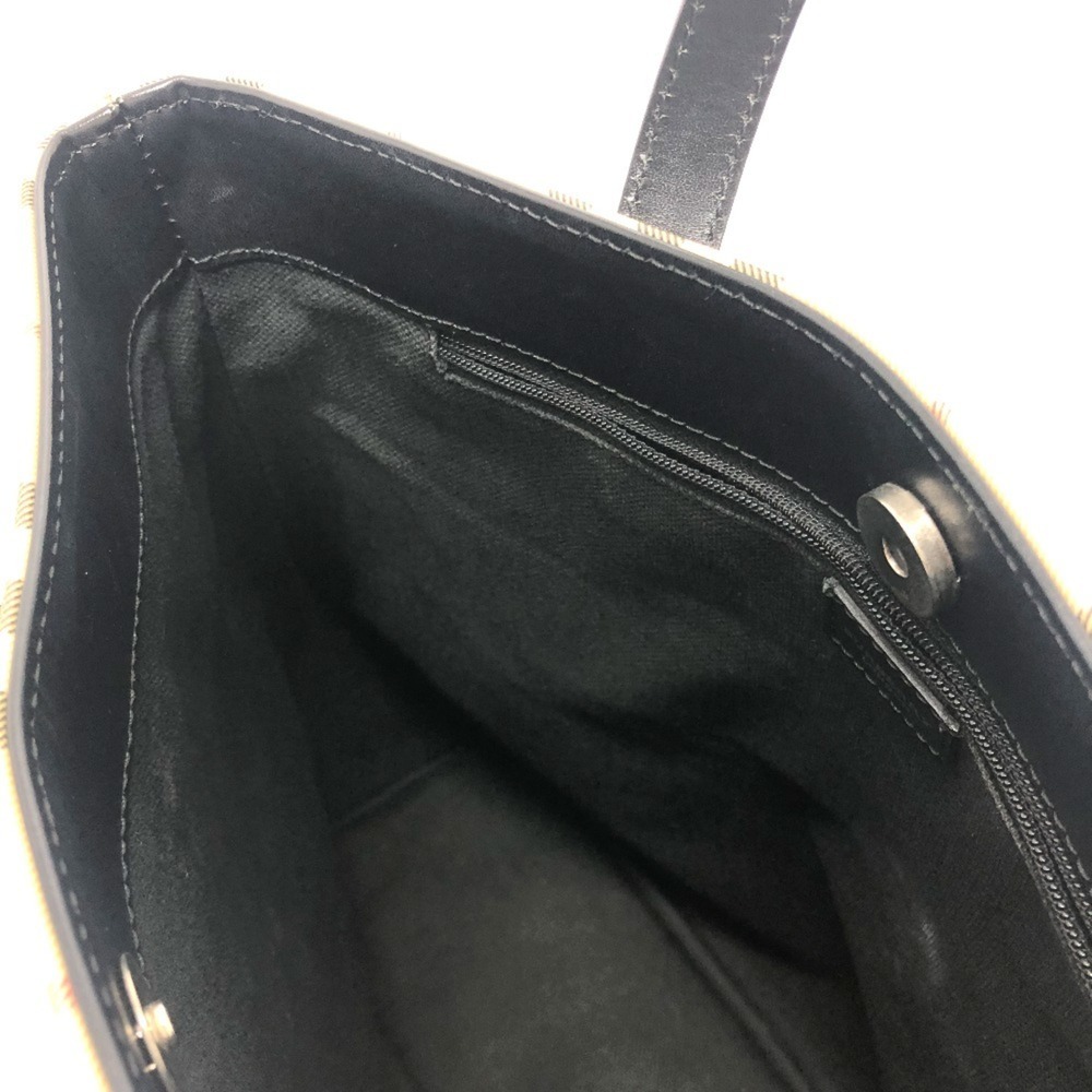 BURBERRY Check Tote Bag in PVC/Leather, Women's, Beige - Picture 14 of 14